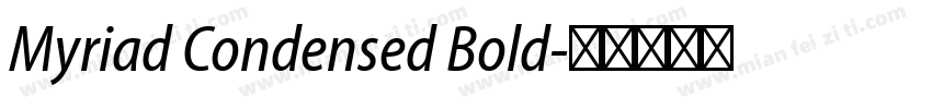Myriad Condensed Bold字体转换